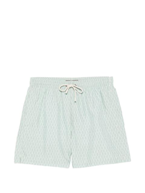 Canali geometric-print swim shorts