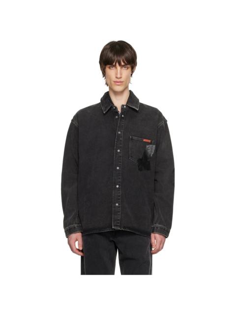 Martine Rose Black Overshirt Denim Jacket