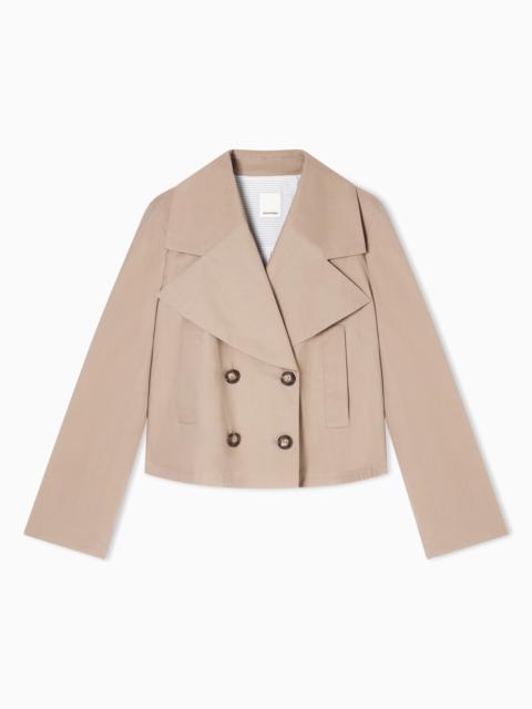 EMPORIO ARMANI EAGLE CLUB POPLIN DOUBLE-BREASTED BLOUSON