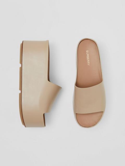 Burberry Leather Platform Sandals