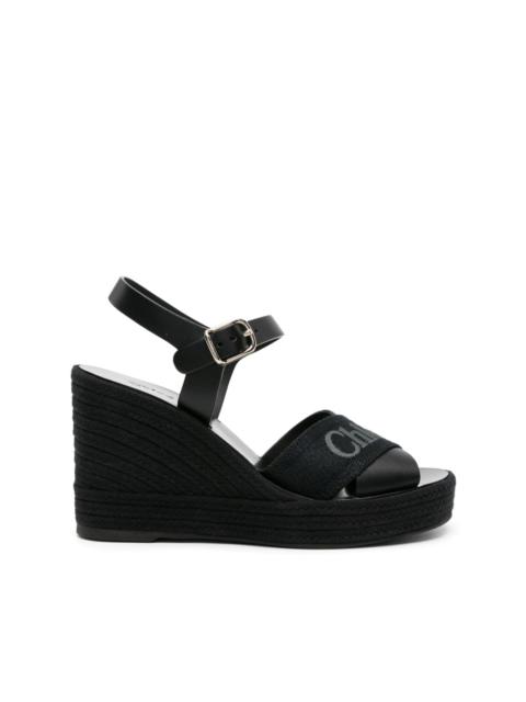 Chloé logo-strap wedge espadrilles