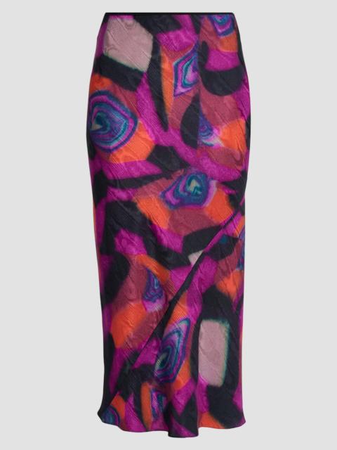 Dries Van Noten Women's Sati Abstract Midi Skirt - Fuchsia
