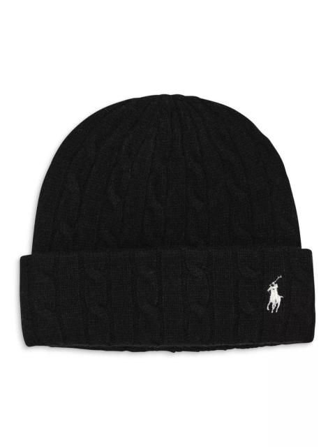 Ralph Lauren Classic Cable Cuff Wool & Cashmere Hat
