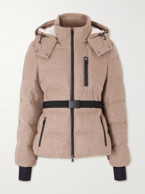 Brunello Cucinelli Belted padded wool jacket Camel