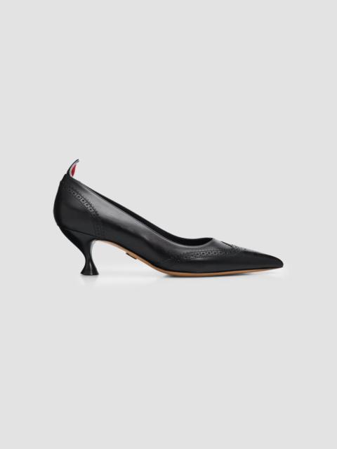 Thom Browne Women's Wingtip 50MM Leather Pumps - Black