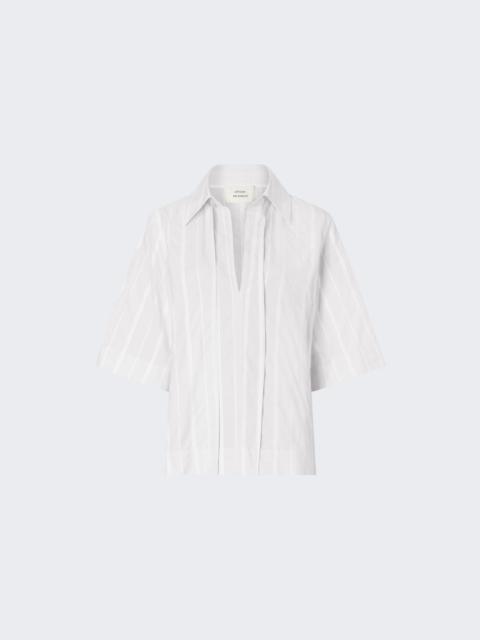 Loulou de Saison Tied Collar Shirt Whtie