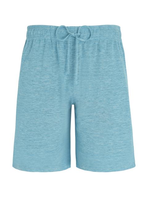 Unisex Linen Bermuda Shorts Solid