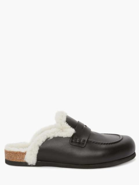 JW Anderson MEN'S SHEARLING CHAIN LOAFER