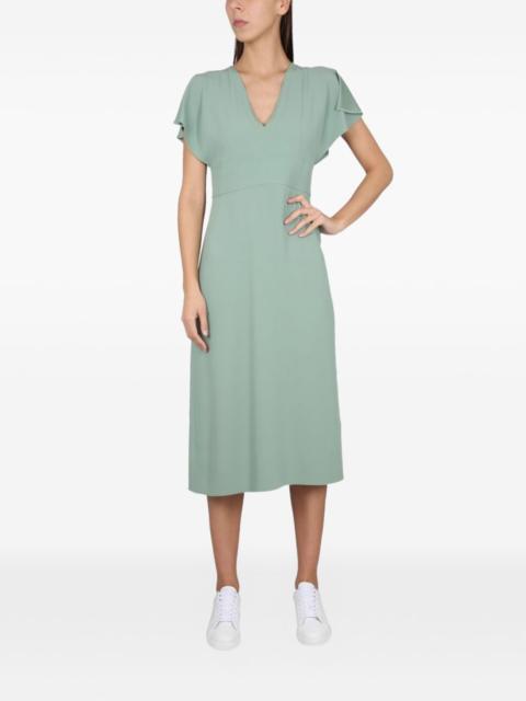 BOSS V-neck midi dress