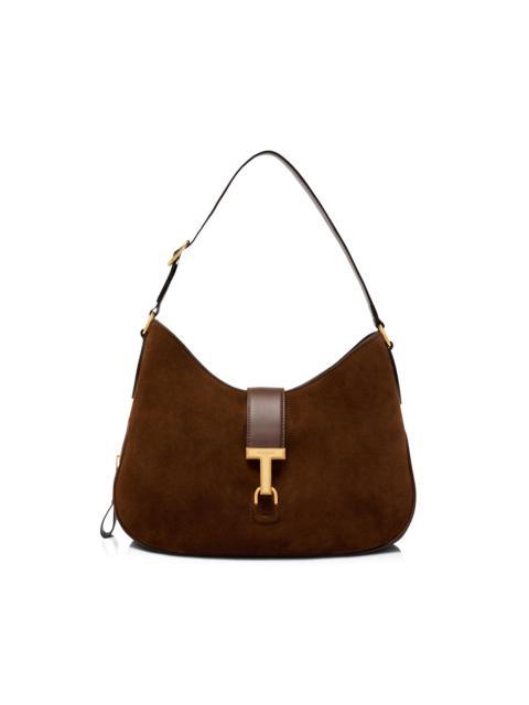 TOM FORD SUEDE AND LEATHER MONARCH MEDIUM HOBO