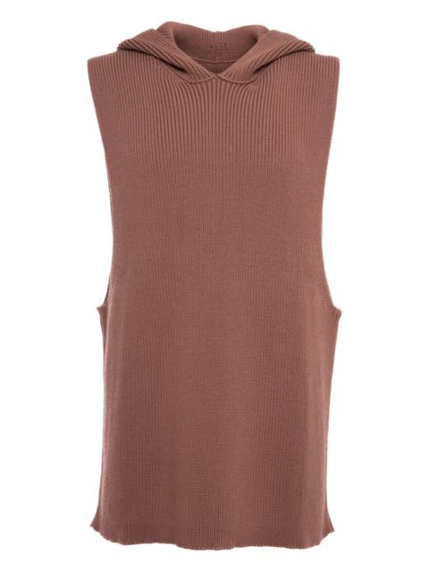 Rick Owens ribbed tank hoodie