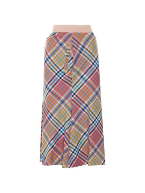 Vivienne Westwood Vase Ensemble check-motif skirt