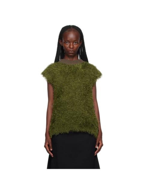 Andersson Bell Green Shaggy Vest
