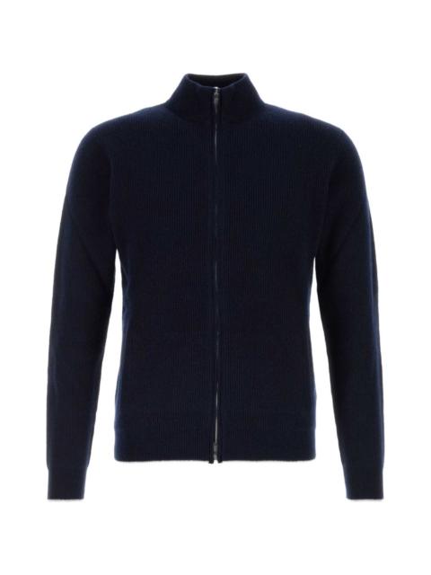 FEDELI ribbed-knit cashmere cardigan