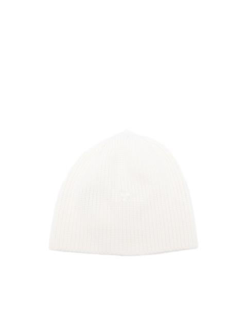 courrèges ribbed beanie hat