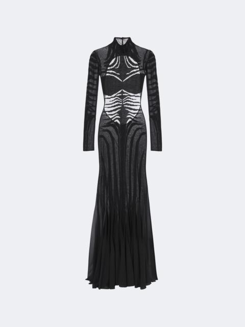 Roberto Cavalli Trompe l'œil silk-blend gown
