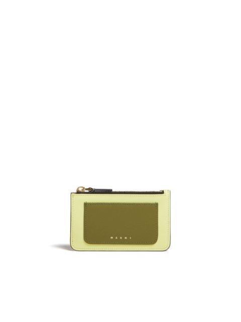 Marni colour-block debossed-logo wallet