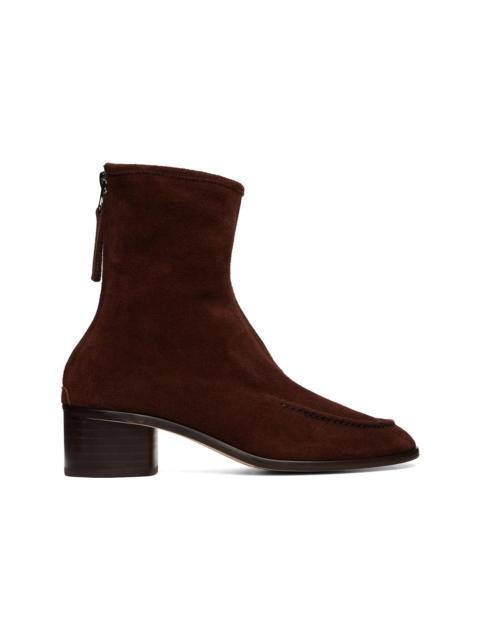 HEREU Brown Juliol Calf Suede Heeled Boots