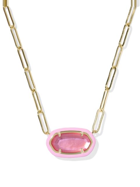 KENDRA SCOTT Elisa Enamel Frame Gold Paperclip Necklace