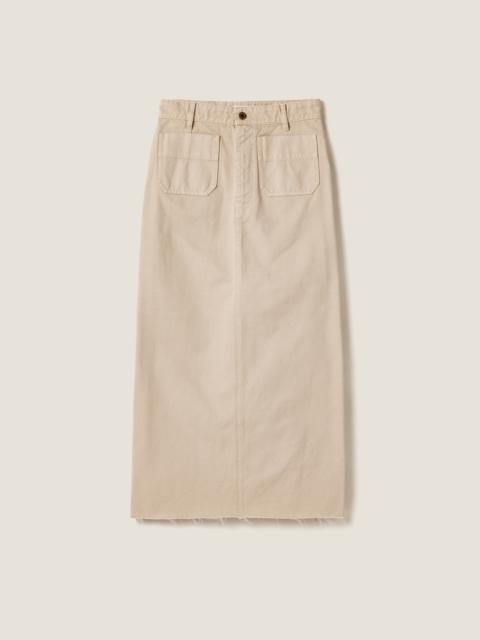 Miu Miu Garment-dyed gabardine midi-skirt