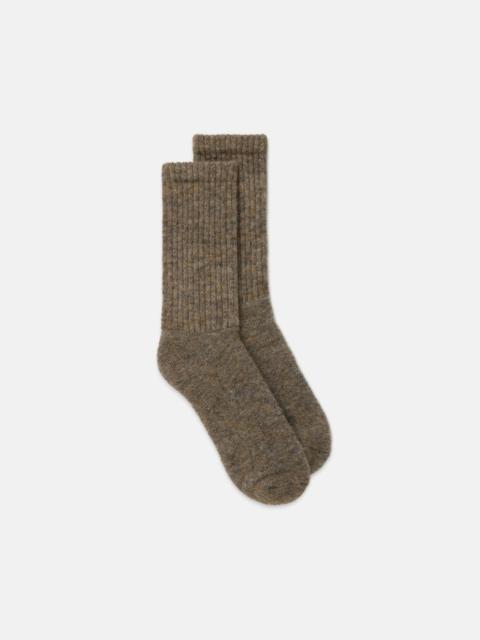 J. PRESS MADE-IN-USA LIGHT BROWN SHAGGY DOG SOCKS