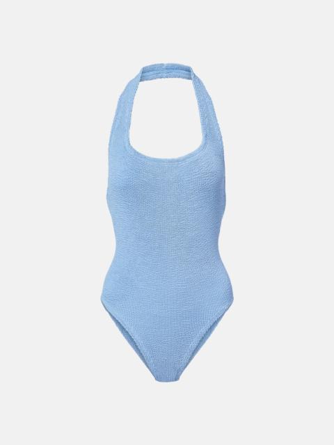 Hunza G Sandy halterneck swimsuit