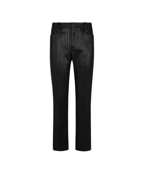 TOM FORD LUSTROUS STRIPED "WALLIS" TAILORED PANTS