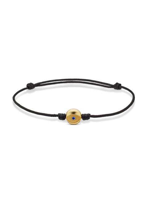 DAVID YURMAN Men's Evil Eye Cord Bracelet with 18K Yellow Gold - Black Sapphire
