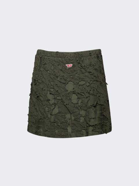 Diesel O-ressy Mini Skirt Olive Green