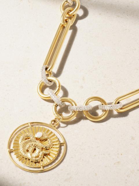 FOUNDRAE Wholeness Convertible 18-karat Yellow And White Gold Diamond Necklace
