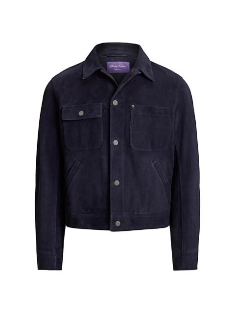 Ralph Lauren Men's Suede Jacket - Classic Chairman Navy