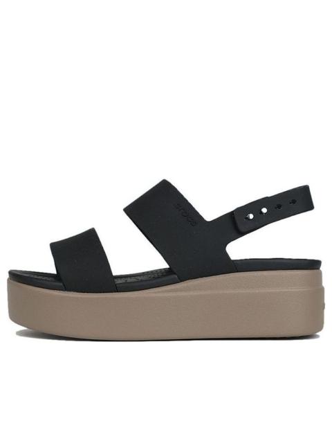 crocs (WMNS) Crocs Brooklyn Thick Sole Black Sandals 'Black' 206453-07H