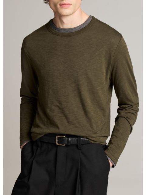 Vince Slub Pima Cotton Double-Layer T-Shirt