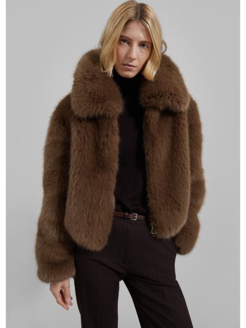 The Frankie Shop Hope Faux Fur Jacket - Camel