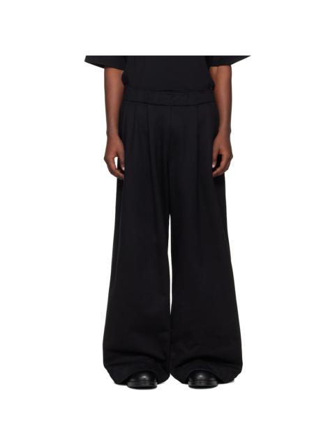 Dries Van Noten Black Pleated Sweatpants