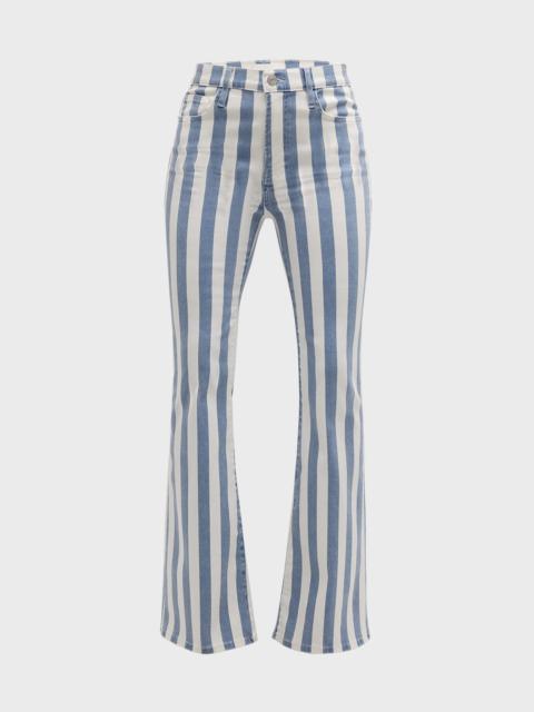 Le Easy Flare Stripe Jeans