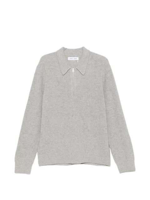 SAMSØE SAMSØE Samsoe Samsoe Ribbed-knit Quarter-zip Polo Shirt