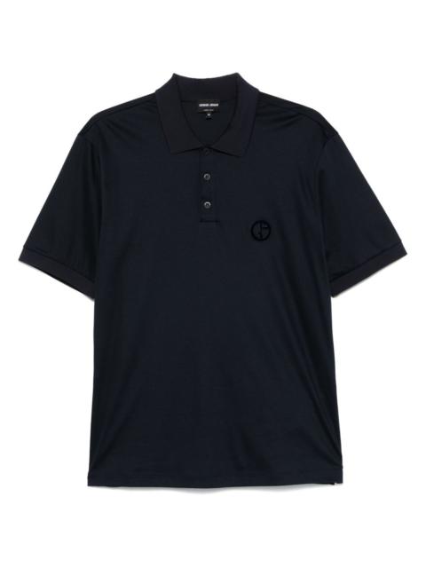 GIORGIO ARMANI logo-embossed polo shirt