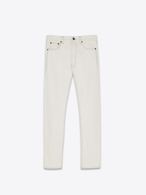 SAINT LAURENT relaxed-fit jeans in grey off-white denim