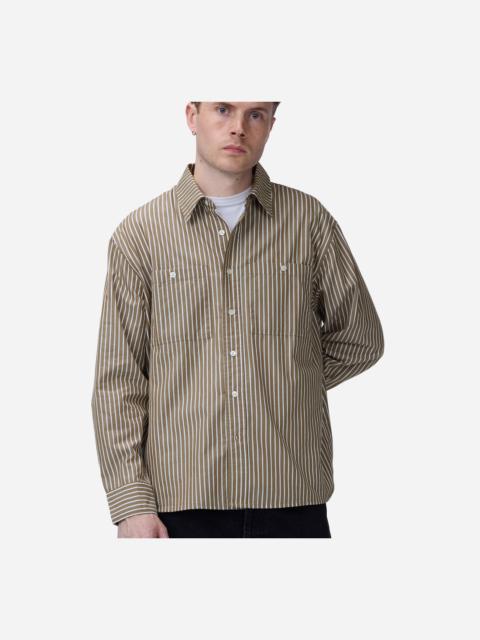 3sixteen Commuter Shirt ~ Brown Ecru Stripe