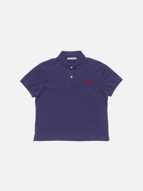 Acne Studios Logo polo t-shirt - Navy