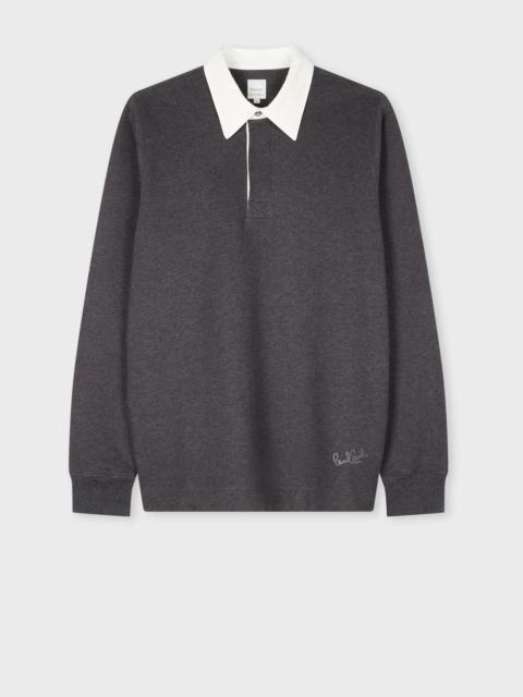 Paul Smith Dark Grey Contrast Collar Marl Sweatshirt