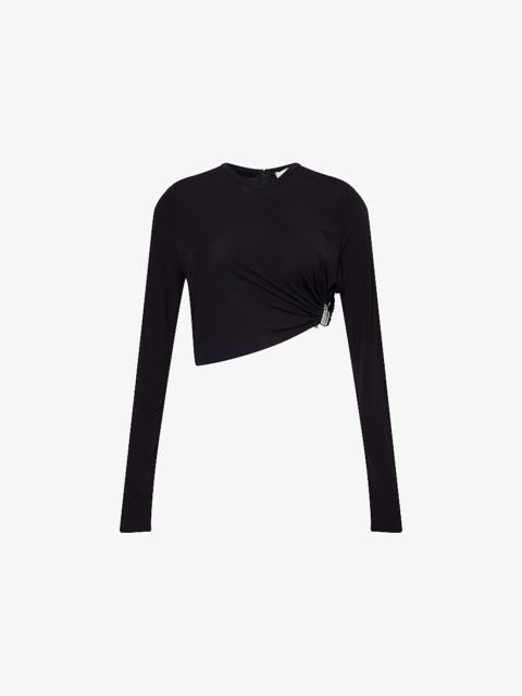 CHRISTOPHER ESBER Bezel Quartz Long-Sleeve Jersey Top