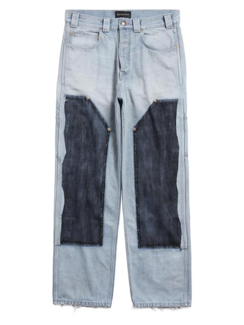 BALENCIAGA Women's Ripped Off Loose Fit Jeans - Light Blue