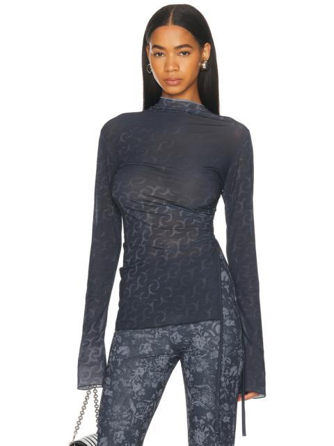 JADE CROPPER Side Slit Top