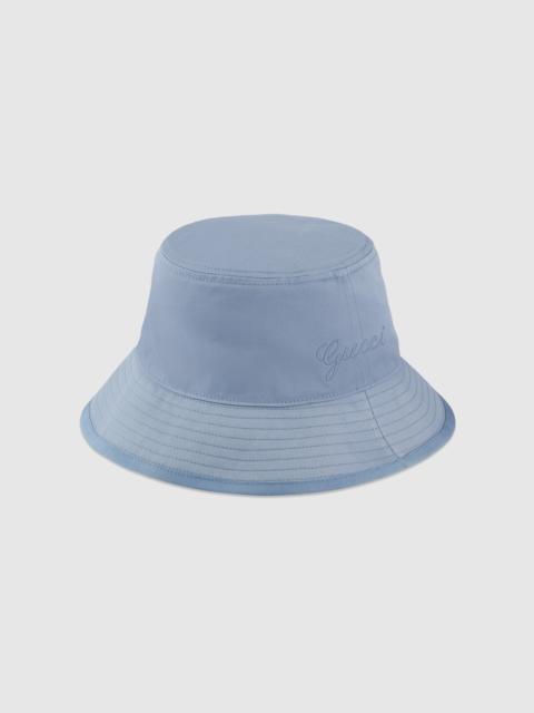 GUCCI Cotton bucket hat with embroidery