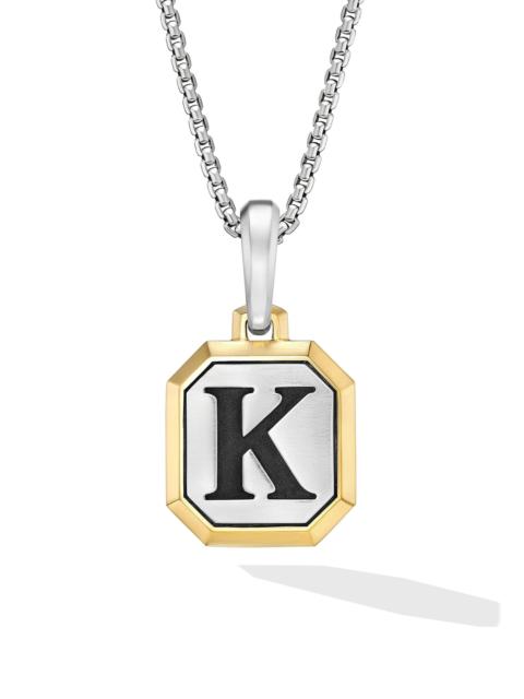 DAVID YURMAN Men's Initial Amulet in Sterling Silver - K Silver
