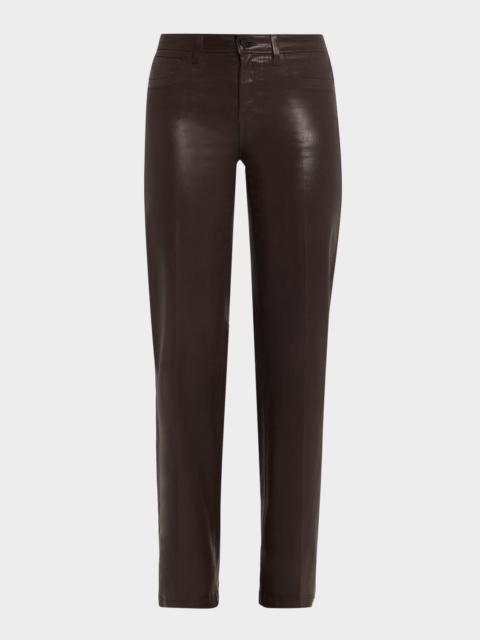 L'AGENCE Clayton High-Rise Coated Wide-Leg Jeans - Exclusive