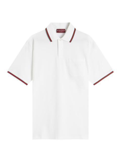 GUCCI Gucci Stretch Cotton Short Sleeve Polo Shirt