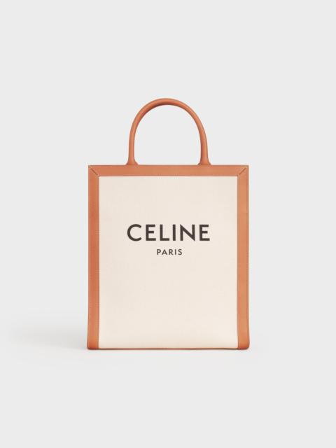 CELINE Small Vertical Cabas Celine in Canvas with Celine print and calfskin